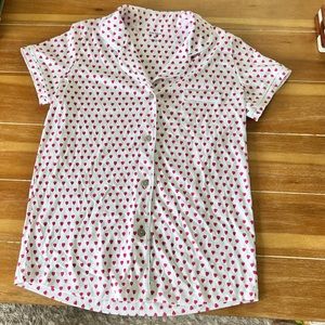 Roller Rabbit Heart PJ top